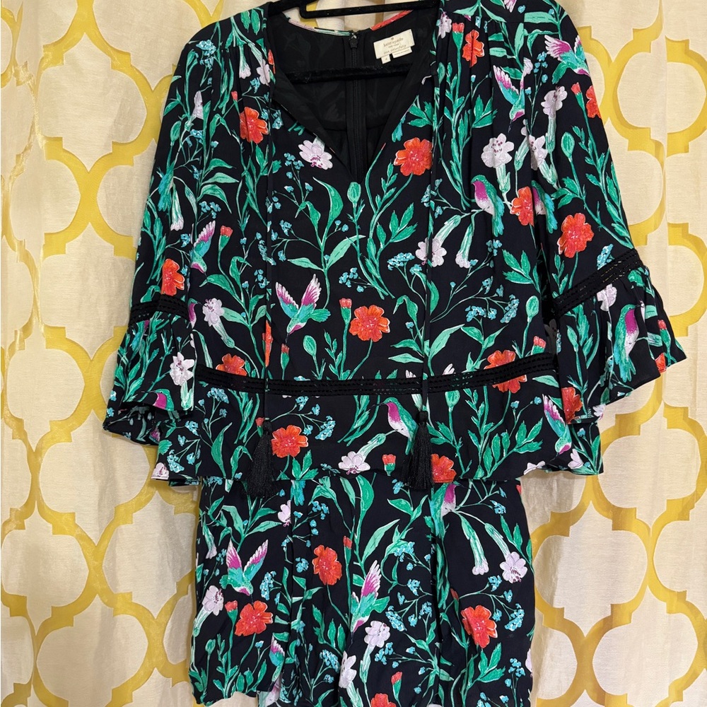 Kate Spade Black Floral Romper